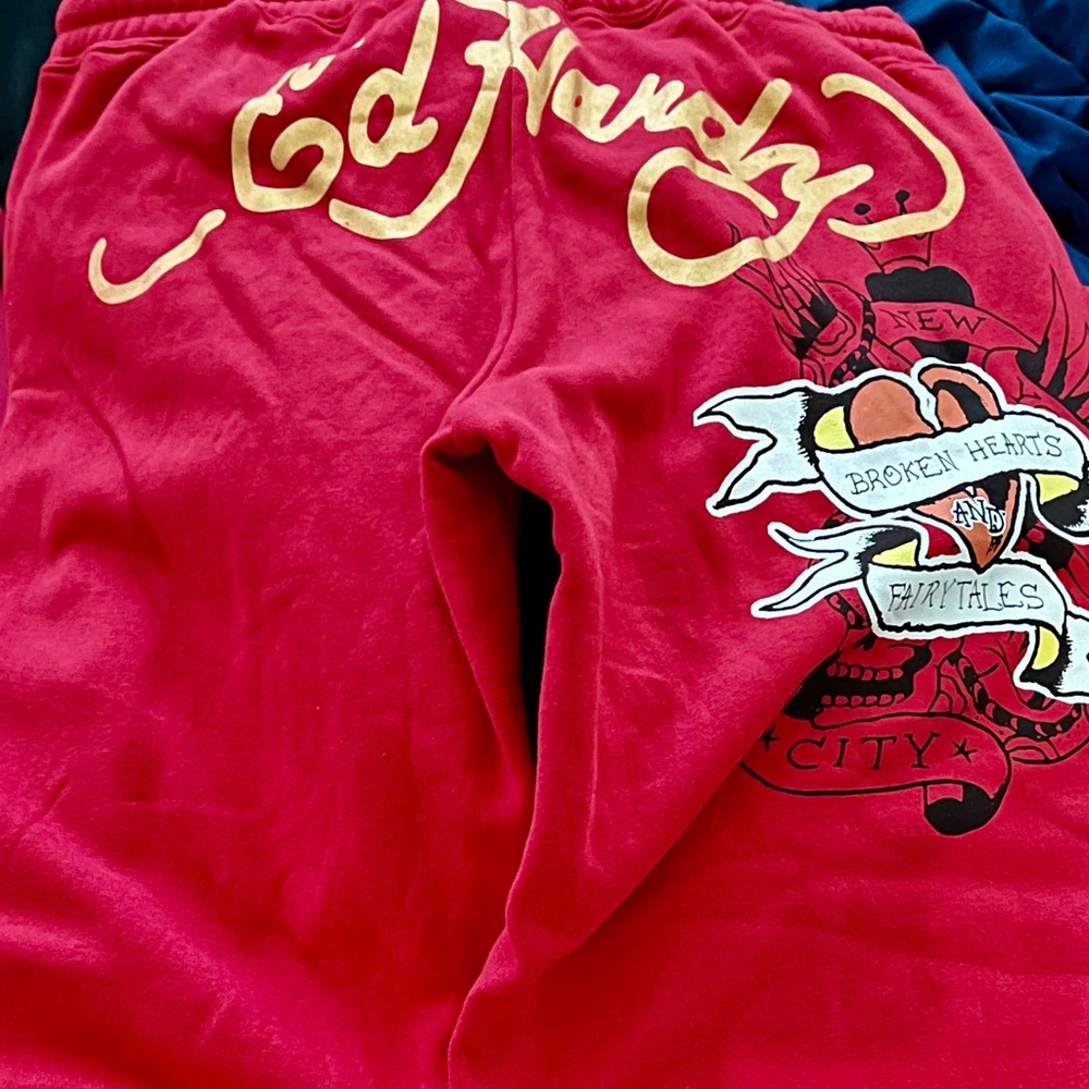 Ed Hardy wide leg jogging pants new with tags